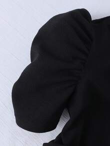 SHEIN Girls Casual Printed Pattern Waist Cinched Long Dress, Suitable For Daily Wear And Commuting - Multicolor - View 5