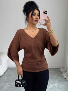 Elenzga Váy nữ màu nâu cà phê họa tiết vải cổ chữ V cạp rộng thiết kế nhún bèo thanh lịch sang trọng quà tặng sinh nhật tiệc hẹn hò ngày nhà giáo ngày độc lập lễ hội mua sắm đôi 11 trở lại trường tiệc độc thân ngày lễ đêm Giáng sinh lễ tạ ơn lễ hội Halloween lễ hội Giáng sinh Diwali năm mới du lịch kỳ nghỉ trang phục dạo phố - Cà phê nâu - Xem 7