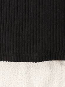 SHEIN Genkimix Kids 男童百搭长袖高领T恤，适合秋冬季穿着