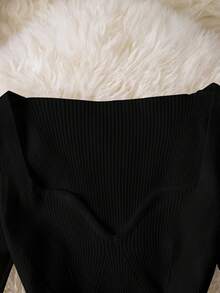 女士休闲纯色长袖针织连体裤