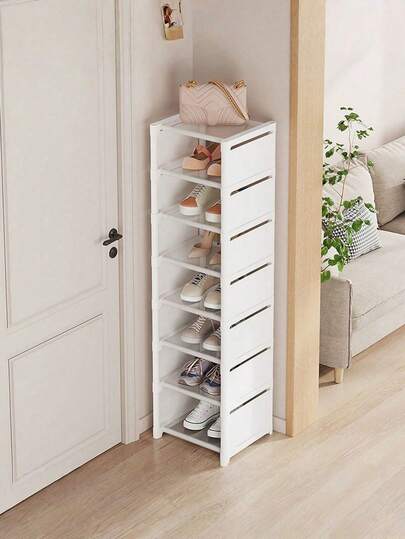 1pc Household Multi-Layer Single Row Shoe Rack, Living Room, School Dormitory Shoe Storage Rack, Can Be Freely Assembled, Home Decoration