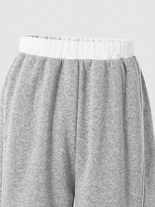 SHEIN ChillGRL 青少年女孩休闲宽松直筒运动裤，美式街头风百搭，适合外出、上学、街拍，适合秋冬