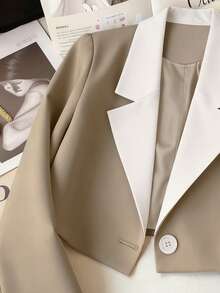 Franclia Women's Casual Business Short Sleeve Blazer