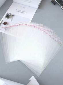 100 Transparent OPP Bags, Dustproof And Moisture-Proof Bags For Packaging Books, Decorations, Stationery, Gifts, - Multicolor - View 2