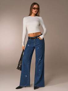 Avantive Thu/Thu/Đông/Trở lại trường/Hòa nhạc đồng quê/Hòa nhạc dành cho nữ/Đi chơi/Sinh nhật/Trang phục Halloween/Thường ngày/Y2k/Những năm 2000/Y2k Y2k/Những năm 90/Gợi cảm/Trang phục phương Tây dành cho nữ/Phong cách Boho/Đồng quê/Câu lạc bộ/Văn phòng/Cocktail/Cổ điển/Bodycon/Lễ hội Rave/Vui nhộn/Sang trọng/Quý tộc/Thời trang đường phố/Kỳ nghỉ/Hòa nhạc đồng quê/Công sở/Khiêm tốn/Ngày Quốc khánh Tiệc năm mới Đi chơi Sang trọng/Cơ bản/Tốt nghiệp/Halloween/Quần baggy cạp trễ/Ống rộng/Thẳng/Quần - Màu xanh lam - Xem 5