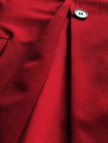 Viva Relle Plus Size Long Sleeve French Elegant Fashion Fitted Suit Set, Suitable For Christmas Red Party - Burgundy - View 7
