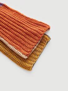 SHEIN MOD 秋冬撞色落肩开衫、长袖上衣 - 彩色 - 查看 9