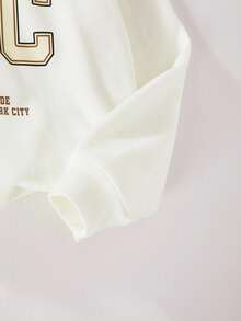 SHEIN ChillGRL 2 件套青少年女孩休闲拉链连帽衫和紧身裤套装，字母印花宽松长袖运动衫和紧身裤，适合春秋季街头服饰