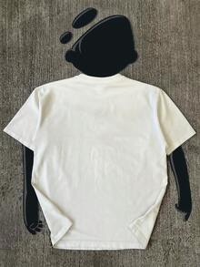 Glimmora Men's Cartoon Print Round Neck Loose Casual Short Sleeve T-Shirt