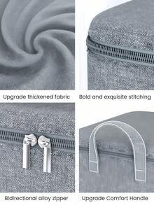 1 حقيبة تخزين كبيرة الحجم، قوية وسهلة التنظيم للملابس والملاءات والألعاب، خفيفة الوزن، مقاومة للماء، مقاومة للغبار والرطوبة، مجموعة تخزين متعددة الوظائف