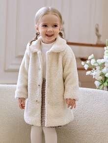 Souflis Souflis 2025秋冬新款优雅米色天鹅绒厚款女婴夹克