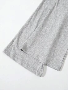 SHEIN ChillGRL 2条装少女纯色高腰休闲裤，百搭款式，舒适透气 - 彩色 - 查看 7