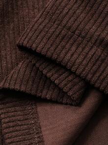 DAZY Women's Solid Color Corduroy Capri Casual Retro Pants, Autumn/Winter - Brown - View 7