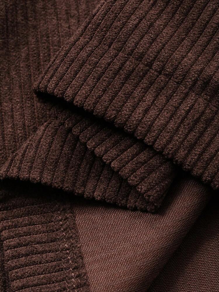 Women's Solid Color Corduroy Capri Casual Retro Pants, Autumn/Winter