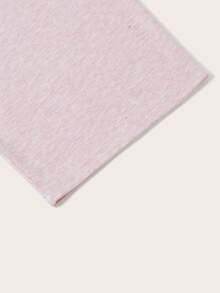 SHEIN EZwear Quần ống rộng rộng rãi, thoải mái, có dây rút ở eo dành cho nữ 2 màu - Hồng - Xem 4