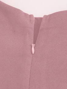 Elegant Woven Long Sleeve Collared Blouse + Casual Woven Sleeveless Midi Dress, For Teenage Girls - Pink - View 7