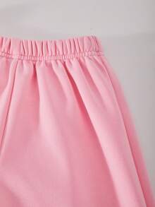 SHEIN ChillGRL Streecool Young Girl Casual College Style Young Girl Versatile Small Logo Hooded Loose Fit Zip-Up Sweatshirt And Wide Leg Sweatpants Set, Suitable For Casual And Sports Fall Winter