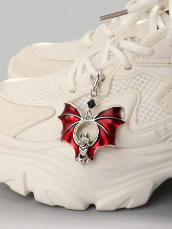 Goth 1 pezzo Ciondolo pipistrello stile gotico vintage con perline, accessorio per scarpe/borse