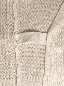 Flirla Women's Solid Color Minimalist Everyday Bowknot Crisscross Strap Cardigan, Fashionable & Versatile - Beige - View 8