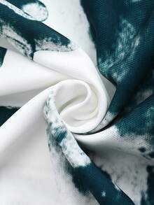 PAVTROS 男士时尚扎染印花夹克，秋季款 - 綠色 - 查看 8