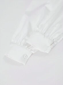 SHEIN ChillGRL Streecool 儿童/青少年复古格子拼布二合一短款长袖 Y2K 衬衫配领带，适合所有季节的休闲通勤穿着 - 彩色 - 查看 3