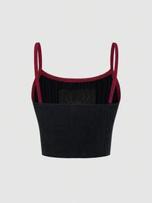 SHEIN ChillGRL 青少年女孩蜘蛛刺繡背心上衣