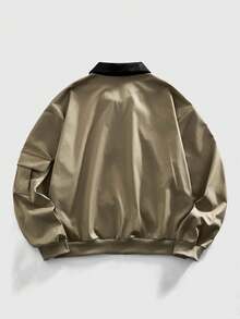 ROMWE MEN Men's Casual Zip-Up Utility Jacket - Multicolor - View 2