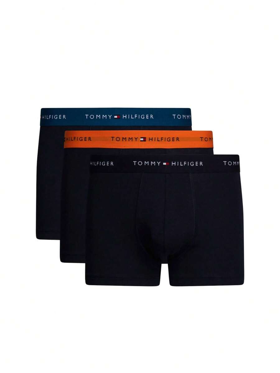 Tommy Hilfiger 3 Pack Men's Aro Pants - Mid Turq/Orange Thunder/Des S - View 1