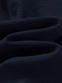 SHEIN 两件套婴儿男女童休闲可爱百搭白色简约长袖衬衫和松紧腰裤套装，适合生日派对、锐舞派对、晚宴、演出、婚礼、迎婴派对、一周岁生日庆祝等场合。 - 藍色 - 查看 8