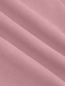 Elegant Woven Long Sleeve Collared Blouse + Casual Woven Sleeveless Midi Dress, For Teenage Girls - Pink - View 5