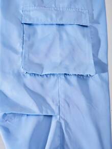 SHEIN ChillGRL 2pcs Tween Girls American Style Raglan Sleeve Graphic Tee & Applique Pocket Cargo Pants Set Girl Y2k Outfit