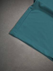 Manfinity Hypemode Pantalones de chándal con cordón en la cintura para hombre de corte holgado - Verde Oscuro - Ver 6