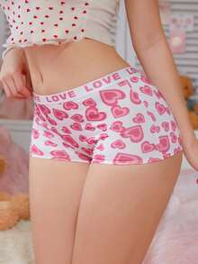 1pc Girls' Sweet Heart Printed Panty - Multicolor - View 4