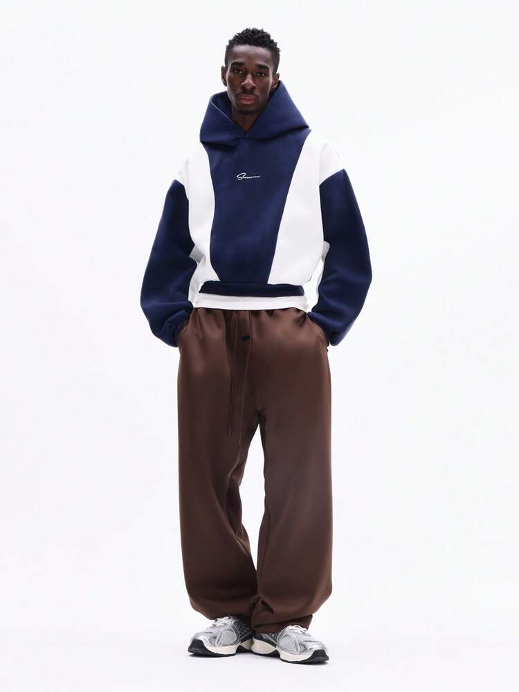 Color Block Hooded Sweatshirt