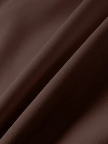 Franclia Đầm dạ hội satin màu sâm panh, thiết kế cổ tròn xoắn, váy dài ôm sát tay loe, lý tưởng cho các sự kiện/tiệc trang trọng - màu nâu - Xem 6