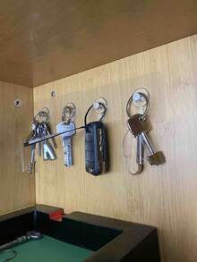 1/5/10/15/20/21/30个装自粘墙钩，免钉墙面挂钩，图钉挂钩，免钉相框挂钩，适用于家庭室内装饰 - 無色 - 查看 8