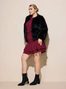 CUCCOO CURVES 女士日常穿着宽头时尚高跟踝靴 - 黑色 - 查看 6