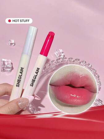 Pout-Perfect Shine Lip Plumper-Hot Stuff Brillant à LèVres Solide Hydratant Et Repulpant SéRum Repulpant Pour Les LèVres Nourrissant Et AntiadhéSif Rouge à LèVres à L'Huile De Coco CosméTiques Pour Les LèVres Vibe Lip Plumper Rouge Marque Beauté Visage Maquillage CosméTique Pour Femmes Filles Parfait Pour Hiver IdéAl Pour Y2K ÉLéGant Mode Adapté Pour Anniversaire Xmas Cadeau FêTe PrêT Meilleure Couleur