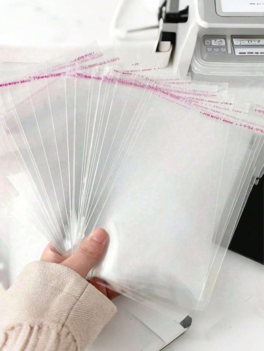 100 Transparent OPP Bags, Dustproof And Moisture-Proof Bags For Packaging Books, Decorations, Stationery, Gifts, - Multicolor - View 1