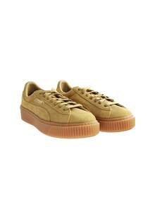 Puma Suede Leather Womens Trainers Gold 364718 - Brown - View 2