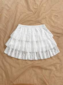 Soleia New Casual Vacation Western Beach Wedding Guest Attire Graduation Brunch Women's Outfit St. Patrick's Day Spring Break Easter Music Festival Elegant Bohemian Tropical Elegant Ruffle Lace Valentine's Day White Women's Skirt