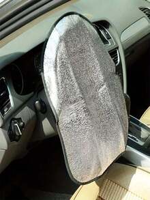1pc Car Steering Wheel Sunshade Car Steering Wheel Cover Sunshade Car Interior Products,Very Suitable For Use Under Scorching Sun, Blocking Sunlight - Silver - View 1