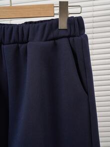 Modelyn 女士条纹拼接卫衣和裤子两件套，优雅时尚 - 彩色 - 查看 7