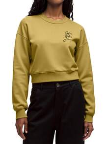 CALVIN KLEIN JEANS Women's Sweatshirts Stretchy Comfortable Cozy Sports Commuting Going Out J20J224743-LMD - Pale Green - View 2