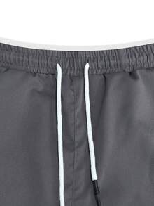 Manfinity Homme 男士休闲纯色抽绳工装裤 - 彩色 - 查看 6