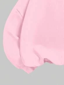 SHEIN Leap Crew 少女秋季迷彩树枝树叶图案，运动数字98印花，美式复古甜美风，高中校园风，网络热销，都市漫步，街头潮流，休闲校园运动风，少女针织圆领字母印花宽松卫衣搭配喇叭裤两件套休闲套装 - 彩色 - 查看 6