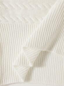 Momance Maternity Women's Solid Color Minimalist Long Sleeve Sweater, Everyday Wear - White - View 6