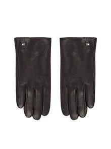 Tommy Hilfiger Men's Leather Gloves Black - Black - View 1