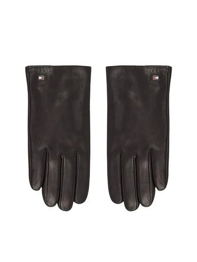 Tommy Hilfiger Men's Leather Gloves Black