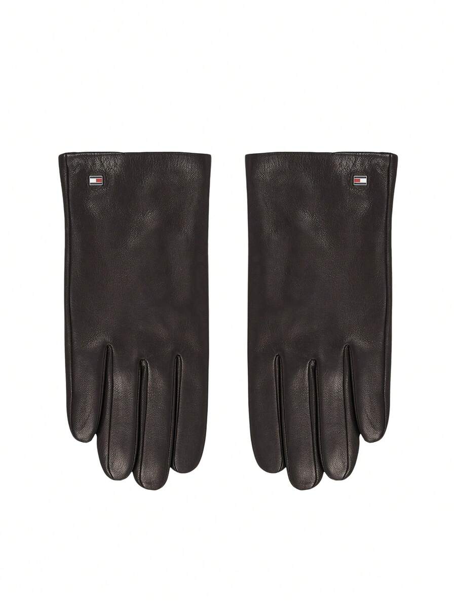 Tommy Hilfiger Men's Leather Gloves Black - Black - View 1